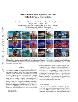 LISA: Localized Image Stylization with Audio via Implicit Neural
  Representation