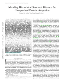 Modeling Hierarchical Structural Distance for Unsupervised Domain
  Adaptation