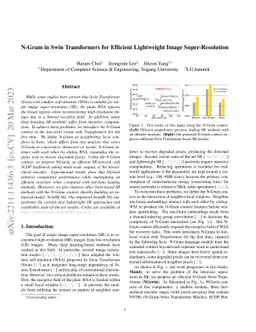 N-Gram in Swin Transformers for Efficient Lightweight Image
  Super-Resolution