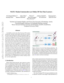 MATE: Masked Autoencoders are Online 3D Test-Time Learners