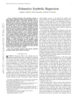 Exhaustive Symbolic Regression