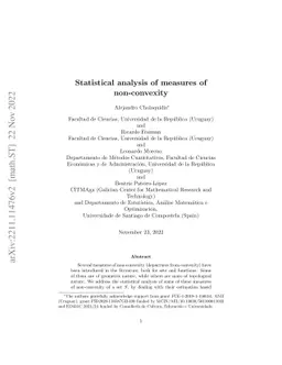 Statistical analysis of measures of non-convexity