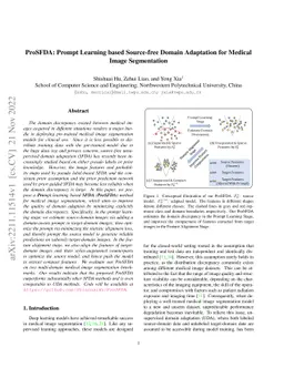 ProSFDA: Prompt Learning based Source-free Domain Adaptation for Medical
  Image Segmentation
