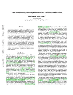 TIER-A: Denoising Learning Framework for Information Extraction