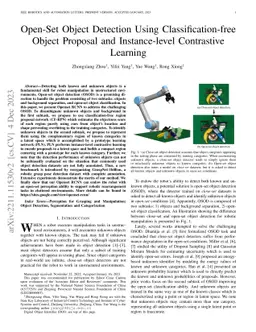 Open-Set Object Detection Using Classification-free Object Proposal and
  Instance-level Contrastive Learning