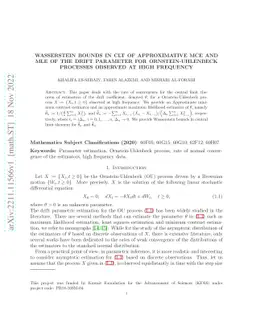 Wasserstein bounds in CLT of approximative MCE and MLE of the drift
  parameter for Ornstein-Uhlenbeck processes observed at high frequency