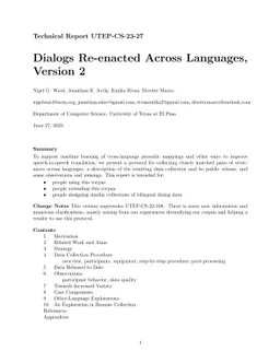 Dialogs Re-enacted Across Languages