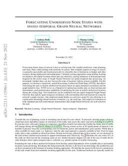 Forecasting Unobserved Node States with spatio-temporal Graph Neural
  Networks
