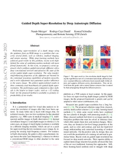 Guided Depth Super-Resolution by Deep Anisotropic Diffusion