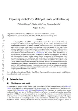 Improving multiple-try Metropolis with local balancing