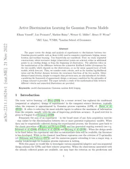 Active Discrimination Learning for Gaussian Process Models
