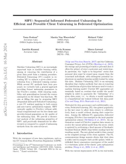 SIFU: Sequential Informed Federated Unlearning for Efficient and
  Provable Client Unlearning in Federated Optimization