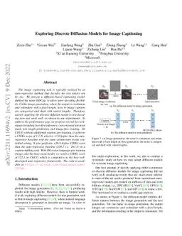 Exploring Discrete Diffusion Models for Image Captioning