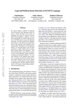 Legal and Political Stance Detection of SCOTUS Language