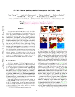 SPARF: Neural Radiance Fields from Sparse and Noisy Poses