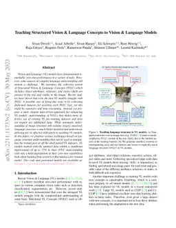 Teaching Structured Vision&Language Concepts to Vision&Language Models