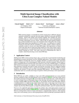 Multi-Spectral Image Classification with Ultra-Lean Complex-Valued
  Models