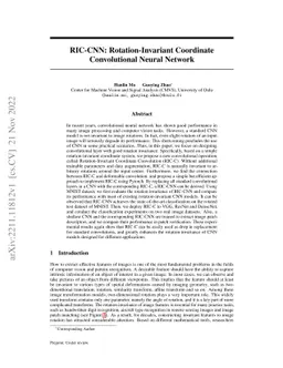 RIC-CNN: Rotation-Invariant Coordinate Convolutional Neural Network