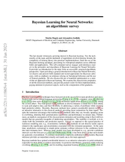 Bayesian Learning for Neural Networks: an algorithmic survey