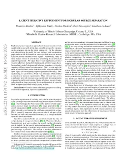 Latent Iterative Refinement for Modular Source Separation