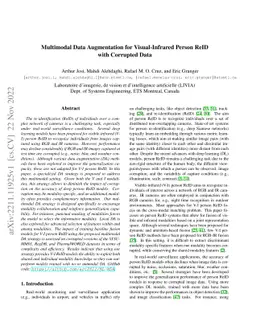 Multimodal Data Augmentation for Visual-Infrared Person ReID with
  Corrupted Data