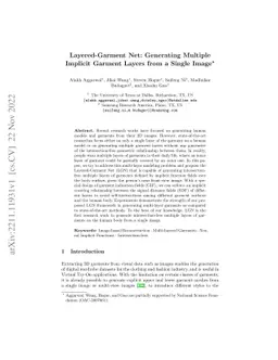 Layered-Garment Net: Generating Multiple Implicit Garment Layers from a
  Single Image