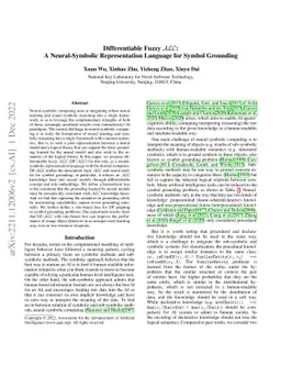 Differentiable Fuzzy $\mathcal{ALC}$: A Neural-Symbolic Representation
  Language for Symbol Grounding