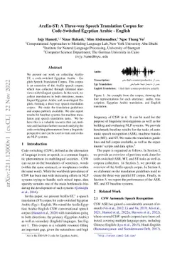 ArzEn-ST: A Three-way Speech Translation Corpus for Code-Switched
  Egyptian Arabic - English