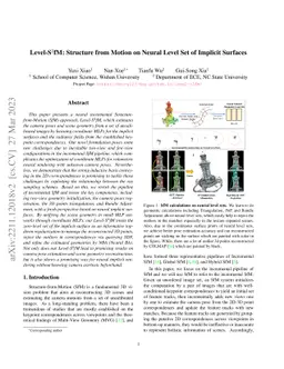 Level-S$^2$fM: Structure from Motion on Neural Level Set of Implicit
  Surfaces