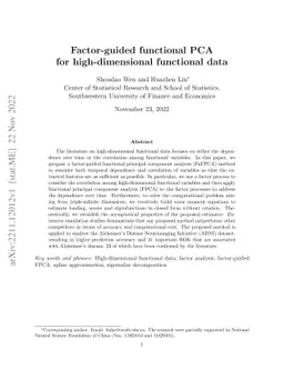 Factor-guided functional PCA for high-dimensional functional data
