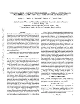 TaylorBeamixer: Learning Taylor-Inspired All-Neural Multi-Channel Speech
  Enhancement from Beam-Space Dictionary Perspective