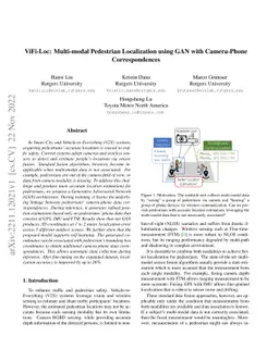 ViFi-Loc: Multi-modal Pedestrian Localization using GAN with
  Camera-Phone Correspondences