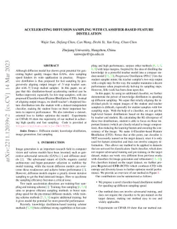 Accelerating Diffusion Sampling with Classifier-based Feature
  Distillation