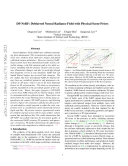DP-NeRF: Deblurred Neural Radiance Field with Physical Scene Priors