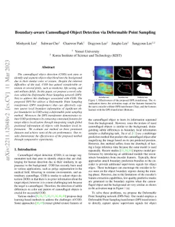 Boundary-aware Camouflaged Object Detection via Deformable Point
  Sampling