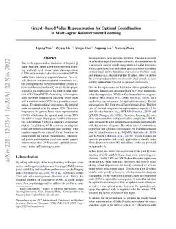 Greedy based Value Representation for Optimal Coordination in
  Multi-agent Reinforcement Learning