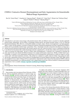 CDDSA: Contrastive Domain Disentanglement and Style Augmentation for
  Generalizable Medical Image Segmentation