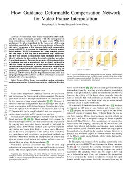 Flow Guidance Deformable Compensation Network for Video Frame
  Interpolation