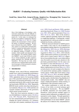 HaRiM$^+$: Evaluating Summary Quality with Hallucination Risk