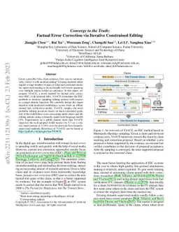Converge to the Truth: Factual Error Correction via Iterative
  Constrained Editing