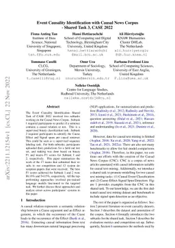 Event Causality Identification with Causal News Corpus -- Shared Task 3,
  CASE 2022