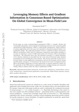 Leveraging Memory Effects and Gradient Information in Consensus-Based
  Optimization: On Global Convergence in Mean-Field Law