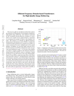 Efficient Frequency Domain-based Transformers for High-Quality Image
  Deblurring