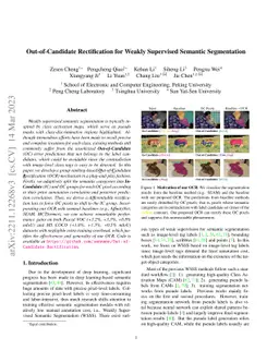 Out-of-Candidate Rectification for Weakly Supervised Semantic
  Segmentation