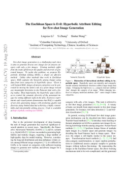 The Euclidean Space is Evil: Hyperbolic Attribute Editing for Few-shot
  Image Generation