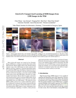 GlowGAN: Unsupervised Learning of HDR Images from LDR Images in the Wild
