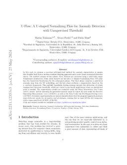 U-Flow: A U-shaped Normalizing Flow for Anomaly Detection with
  Unsupervised Threshold