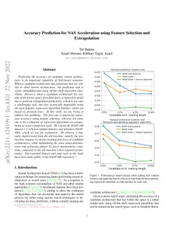 Accuracy Prediction for NAS Acceleration using Feature Selection and
  Extrapolation