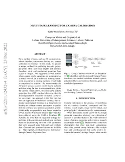 Multi-task Learning for Camera Calibration