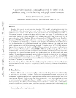 A generalized machine learning framework for brittle crack problems
  using transfer learning and graph neural networks